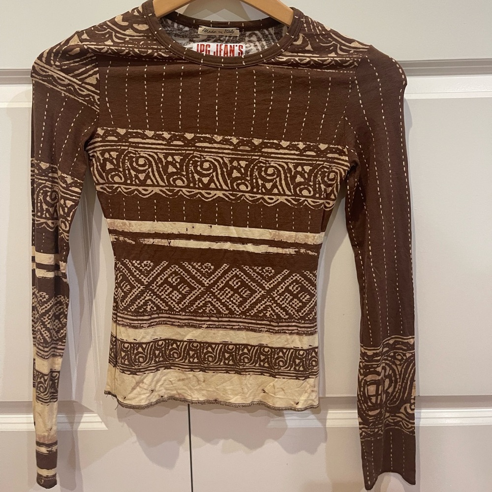 Jean Paul Guatier Jeans brown long sleeve top
